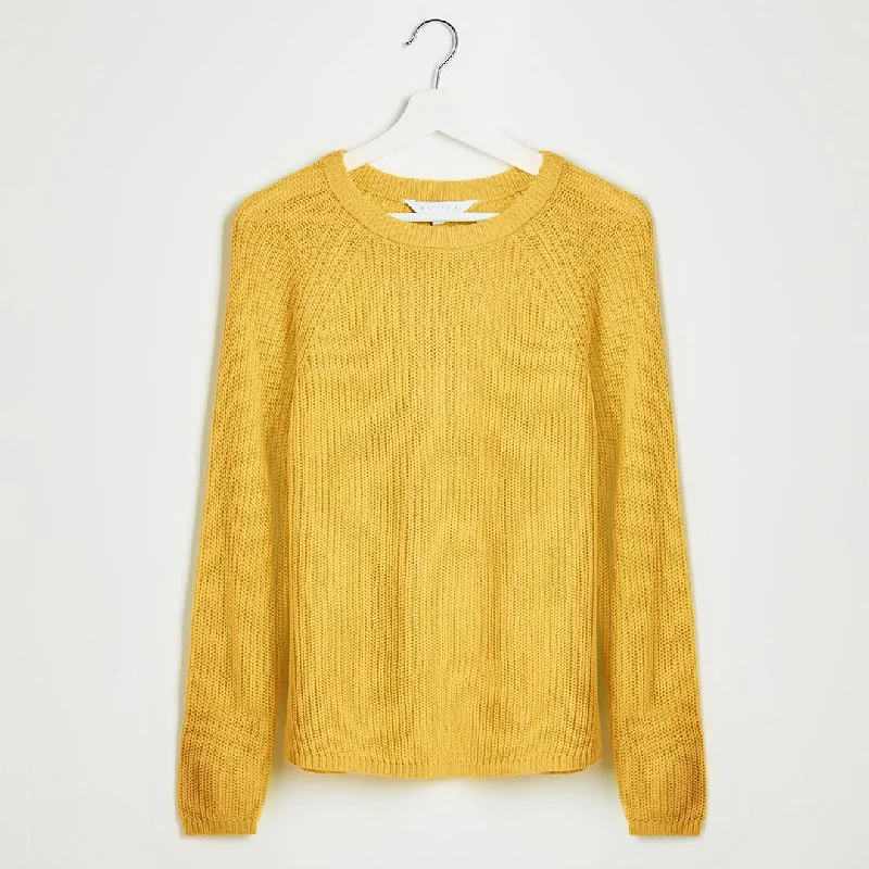 Ladies Mustard Raglan Sleeve Jumper