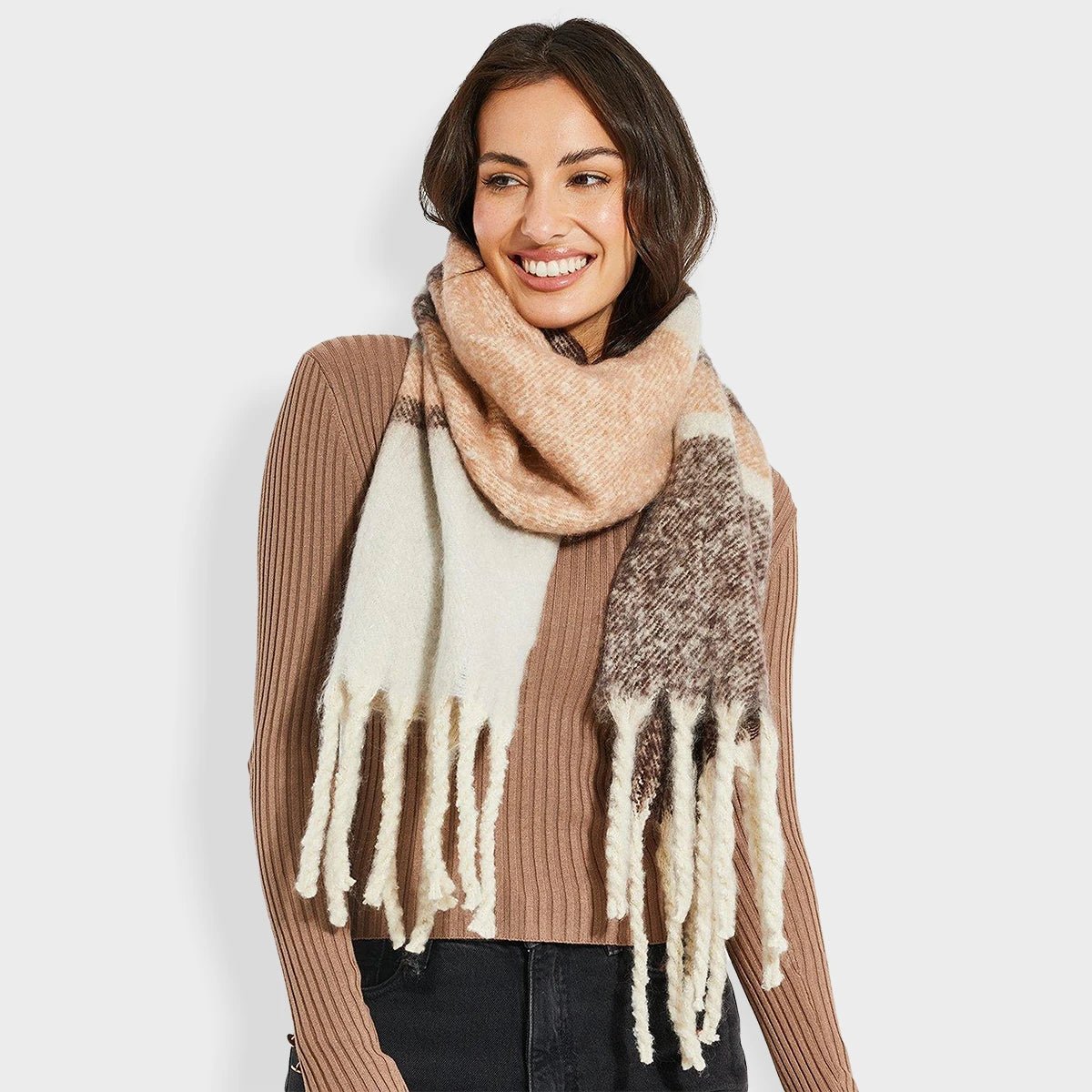 Threadbare Ladies Tweedie Brushed Scarf