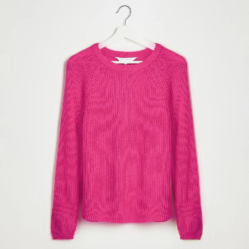 Ladies Pink Raglan Sleeve Jumper