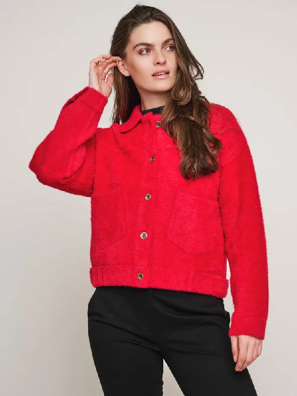 Rino & Pelle Bubbly Boxy Jacket Red Berry