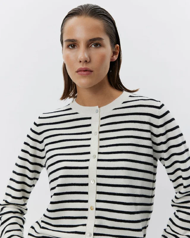 SNOS432-Cardigan-Black Off white