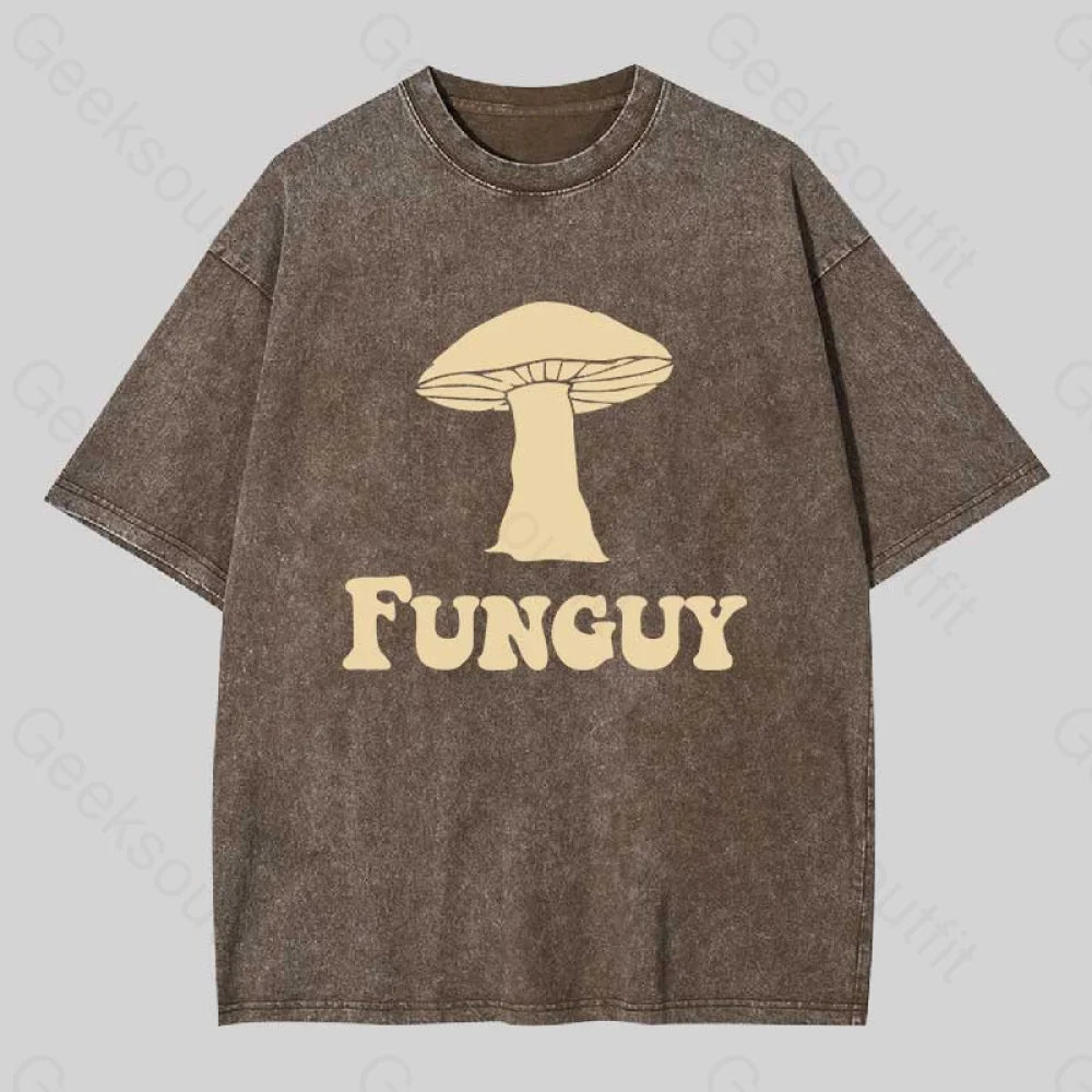 Fungi Fun Guy Funny Washed T-shirt