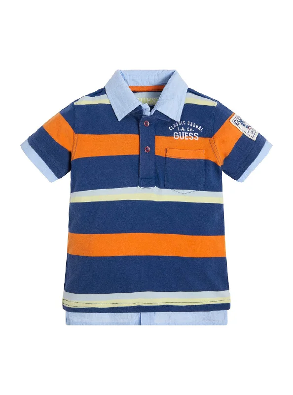 Eco Orange Striped Polo Shirt (2-7)