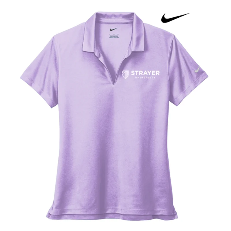 NEW STRAYER Nike Ladies Dri-FIT Micro Pique 2.0 Polo - Urban Lilac