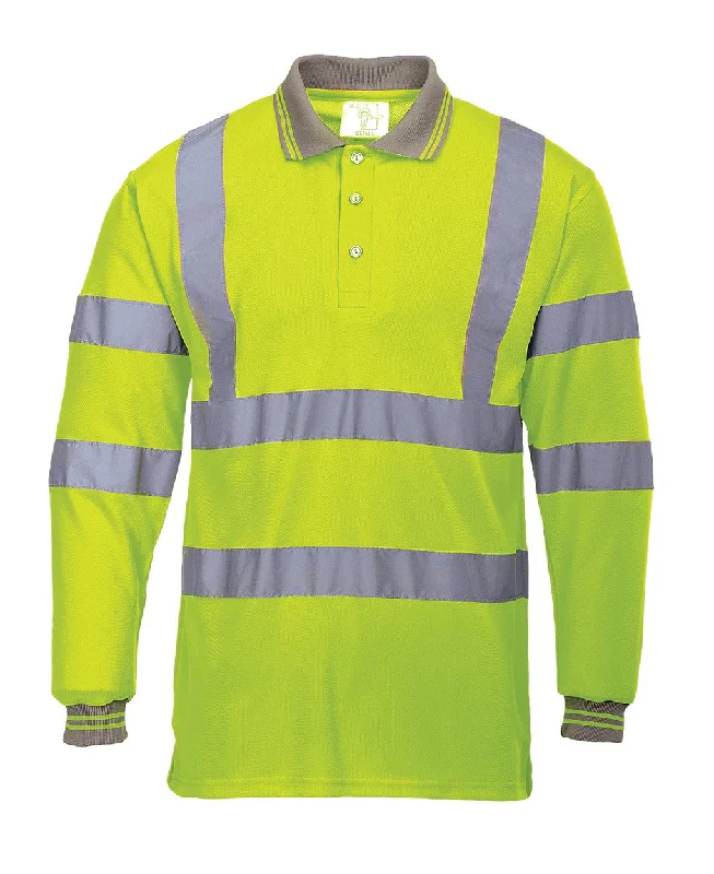 Portwest Hi Vis Long Sleeve Polo Shirt