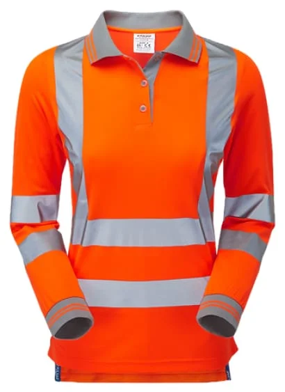 PULSAR Rail Spec Ladies Long Sleeve Polo Shirt-PR703