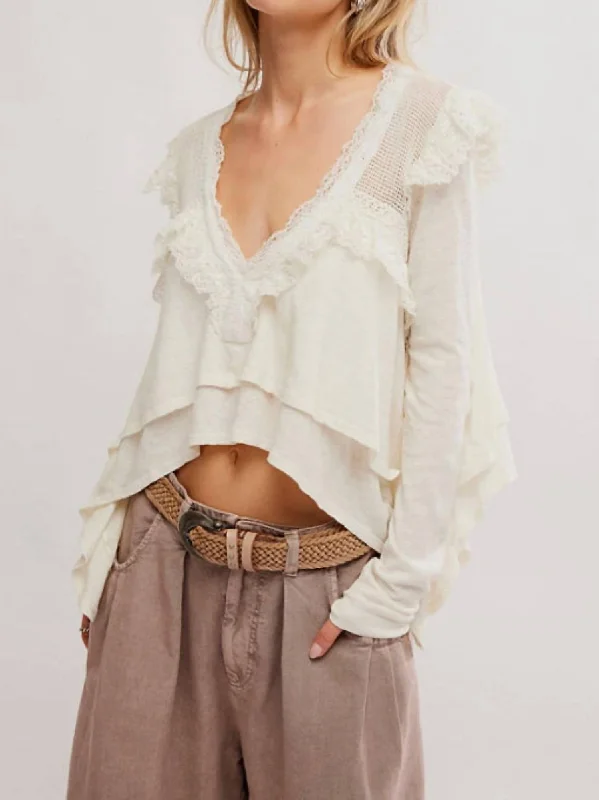 Eva Cropped Top In Tea