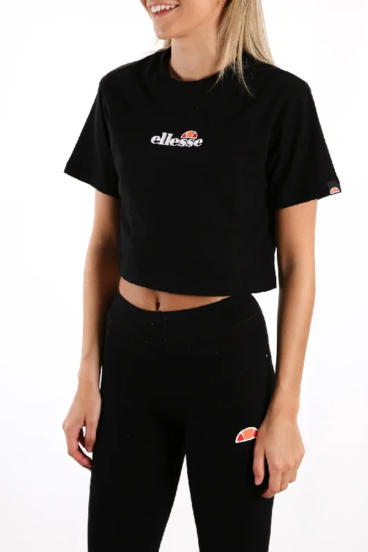 Fireball Cropped Tee Black