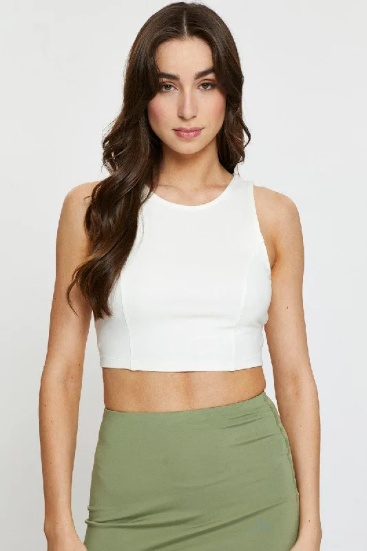 White Crop Top