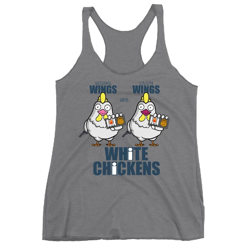 Movie The Food™ "White Chickens" Women's Racerback Tank Top