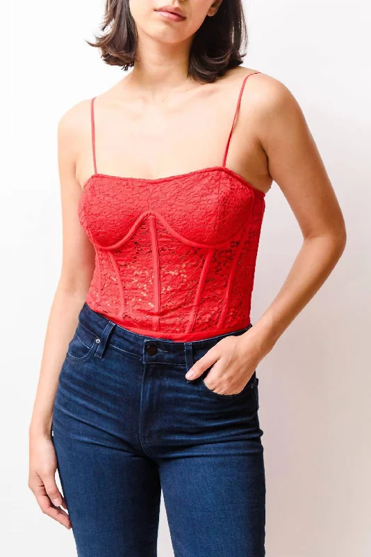 Jora Bodysuit In Red