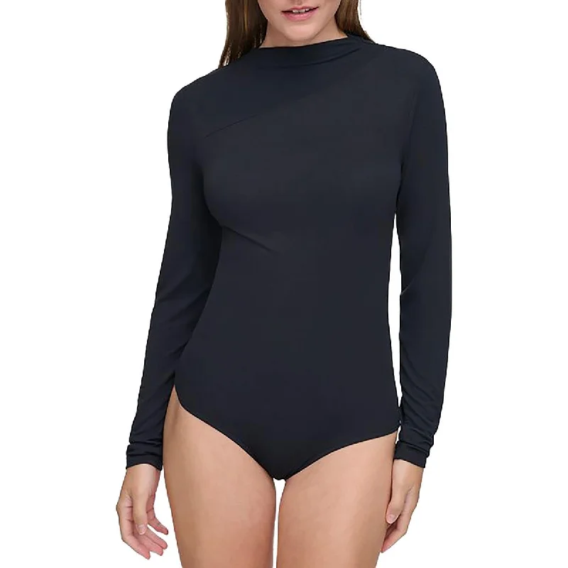 Womens Envelope Neck Slim Bodysuit