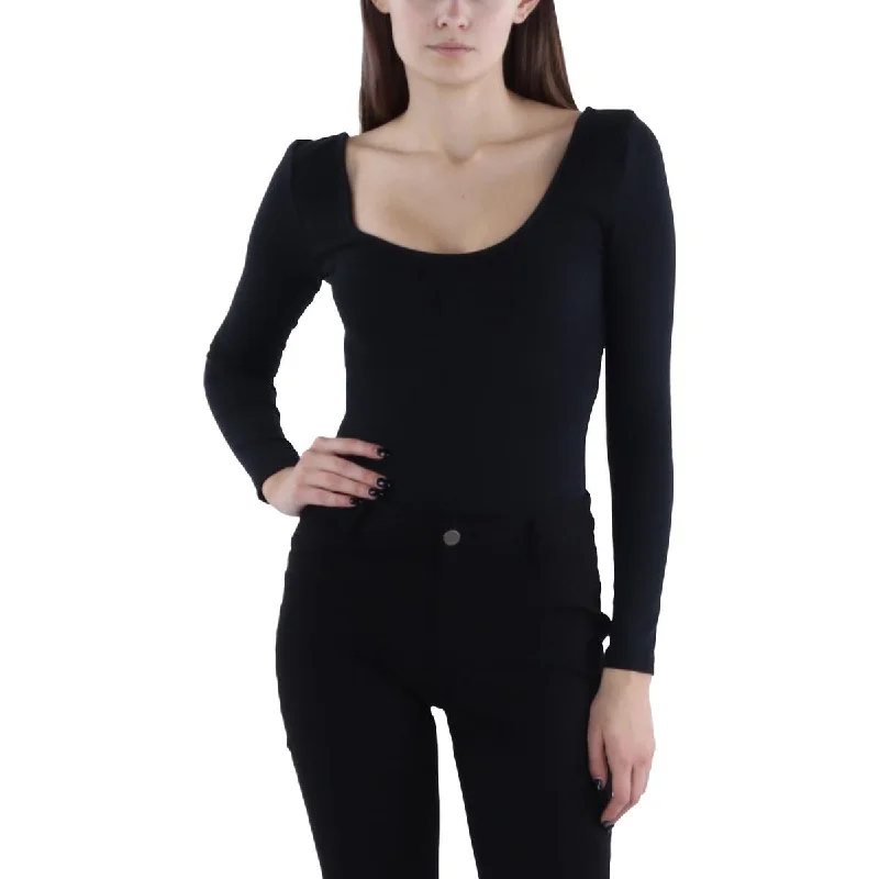 Womens Scoop Neck Long Sleeve Bodysuit