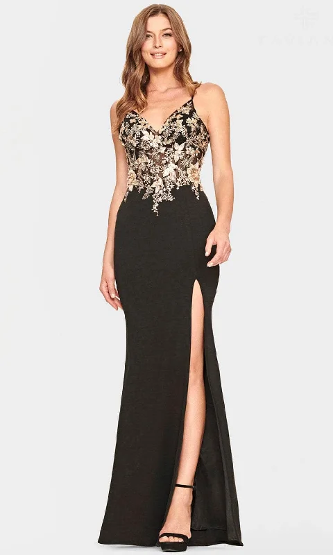 Faviana S10853 - Shimmer Applique Long Evening Dress