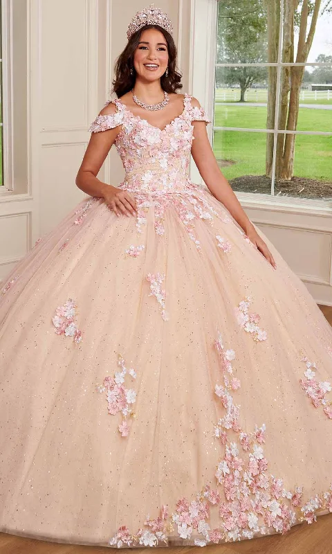 Rachel Allan RQ1125 - Cold Shoulder Floral Ballgown