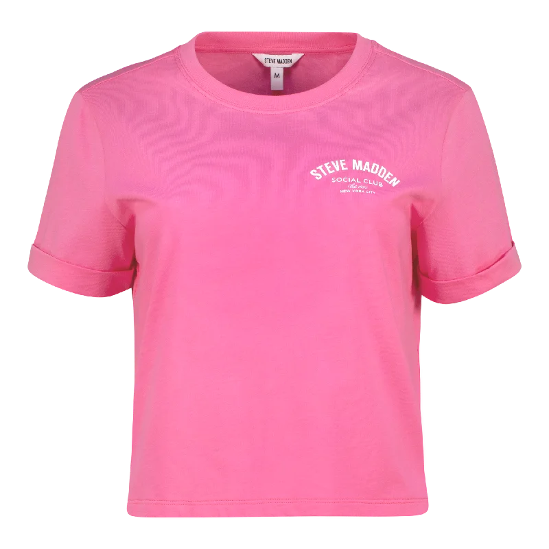 PAMALA BRIGHT PINK BASIC LOGO TEE