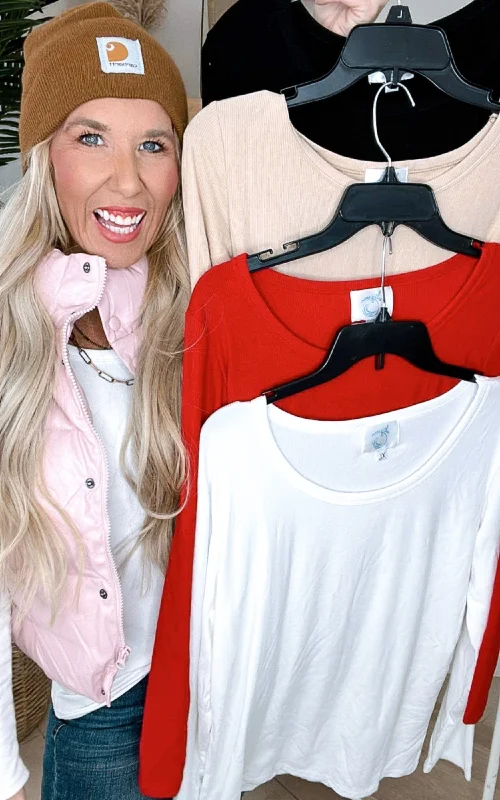 SALTY WAVE Hold Tight Long Sleeve Tops- Basics**DEAL-COUPON EXCLUDED