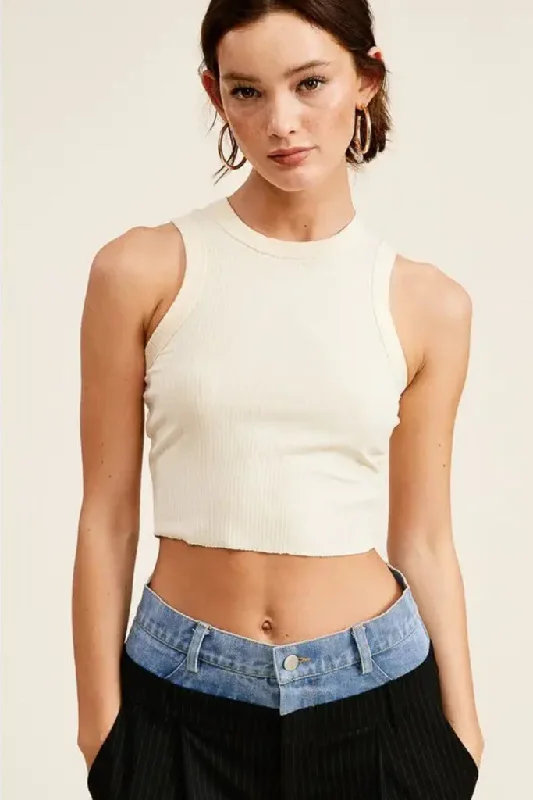 LA Basic Crop - Cream