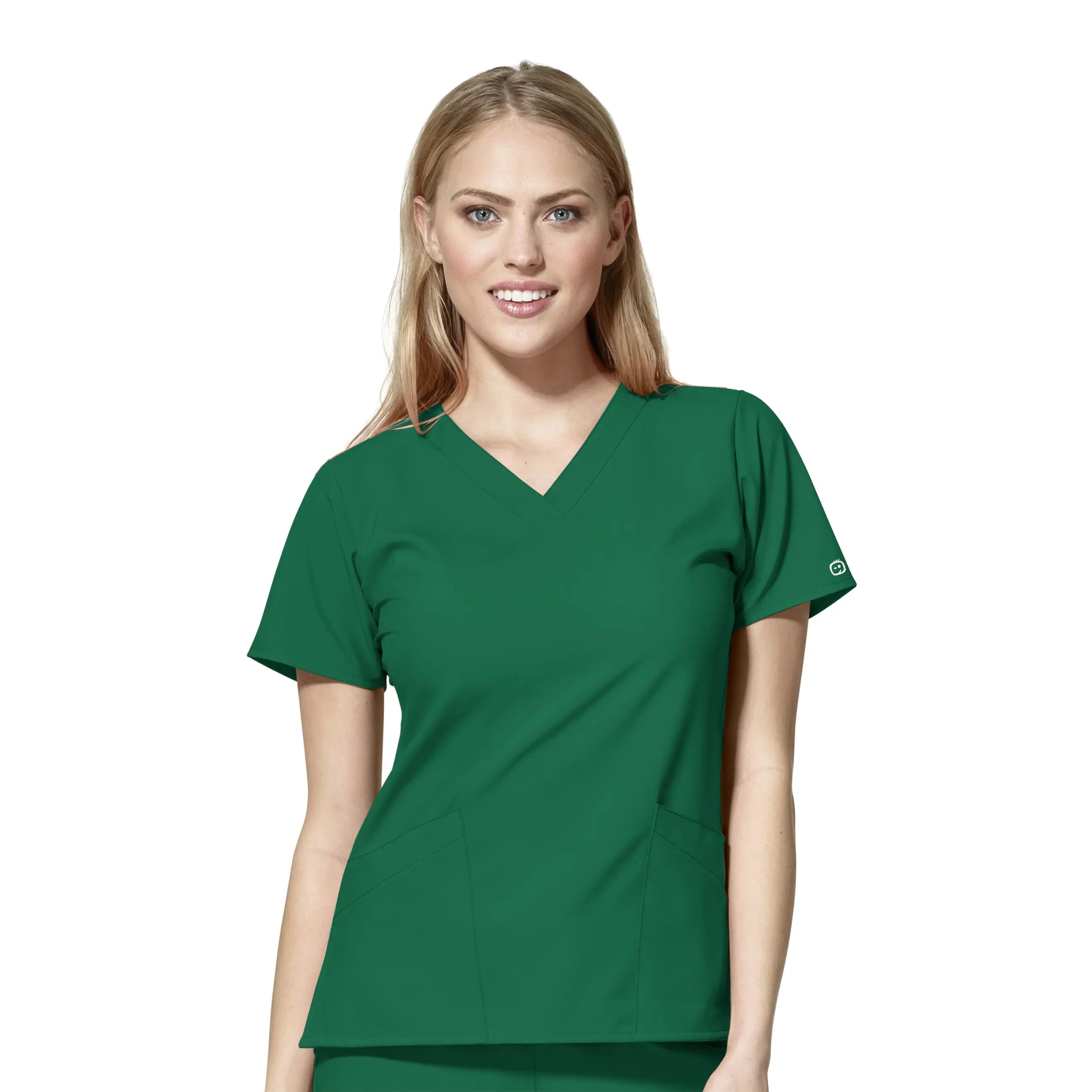 Wink Women's Basic V-Neck Scrub Top - Hunter