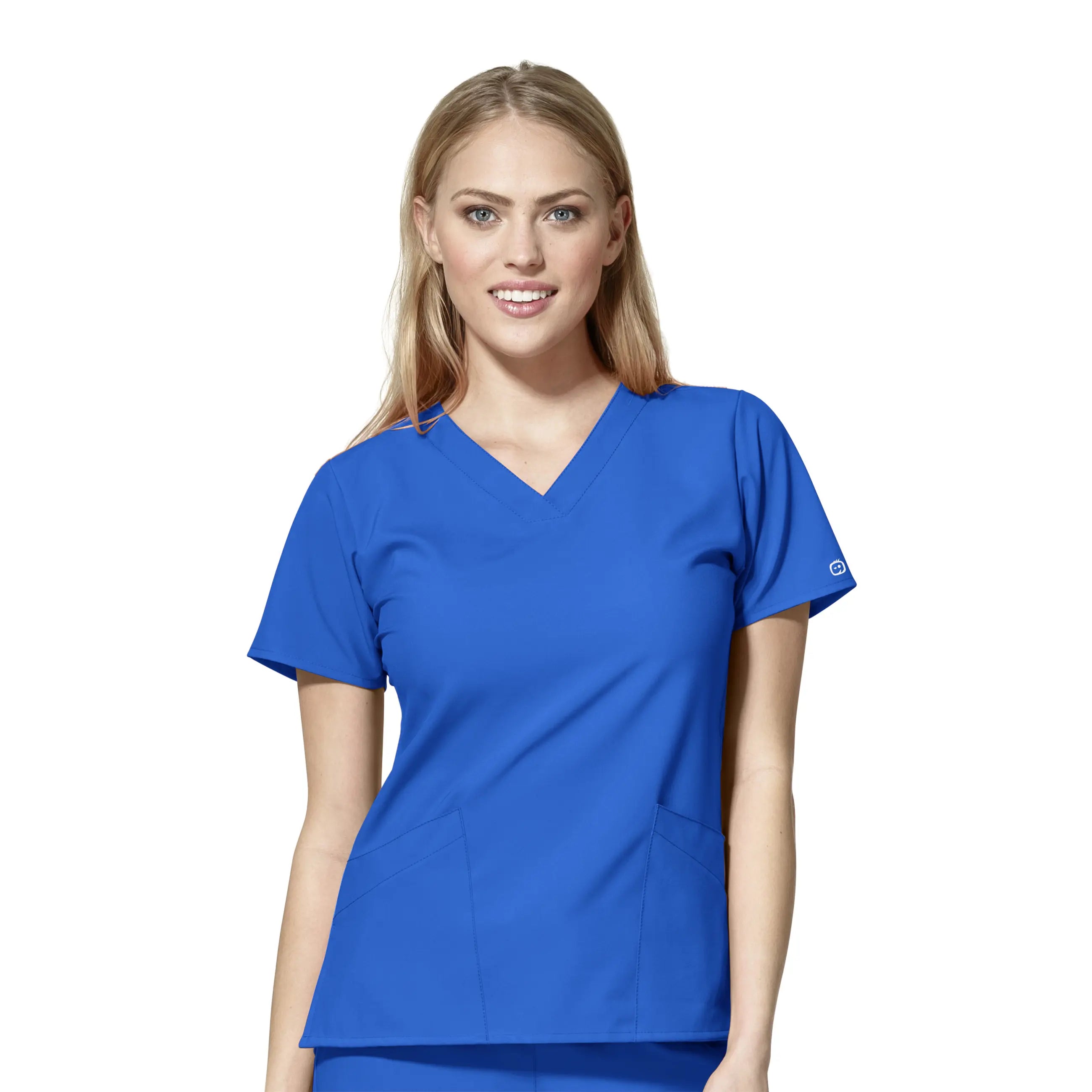 Wink Women's Basic V-Neck Scrub Top - Royal Blue