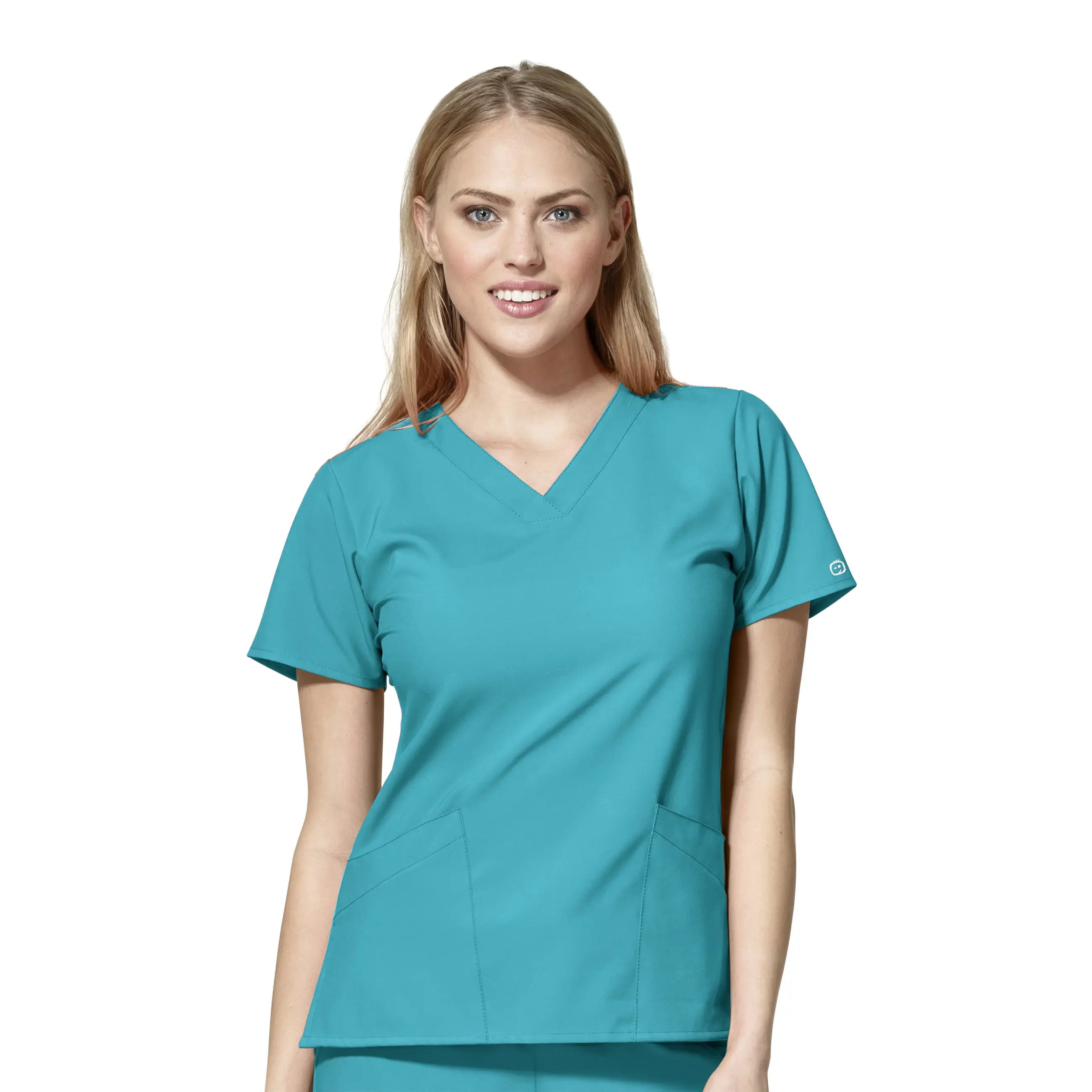 Wink Women's Basic V-Neck Scrub Top - Teal